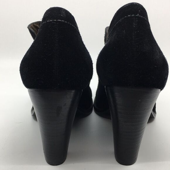 B MAKOWSKY Heeled Black Suede Loafers Sz 11 **slightly flawed** - Picture 16 of 16